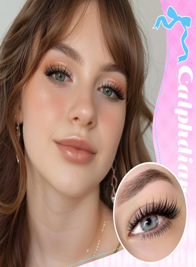 calphdiar calphdair Natural Lash Clusters with Bottom Lashes DIY Wispy Cluster Eyelash Extensions C-curly Individual Lashes 11-13mm Short Eyelash Clusters Manga Cluster Lashes with Bottom Lash Extension 164pcs - Image 5